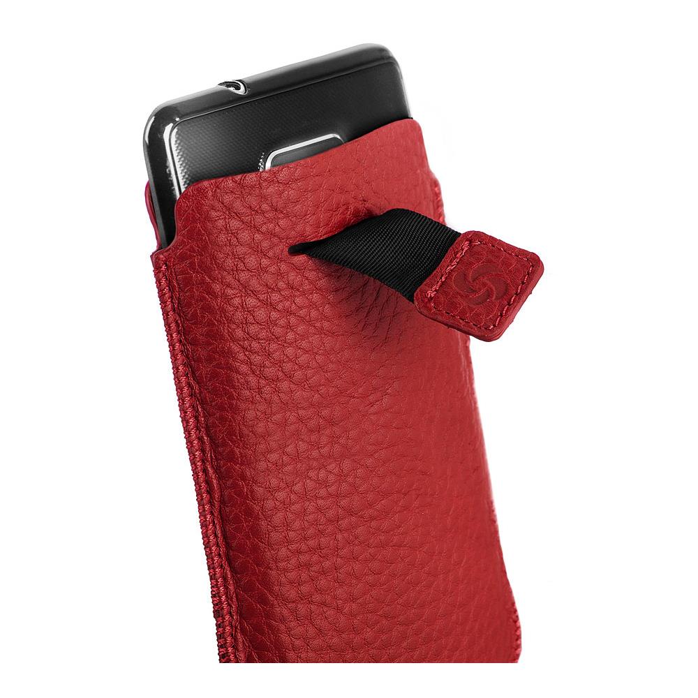 Slim Classic Leather Custodia a scorrimento Rosso - Foto 1